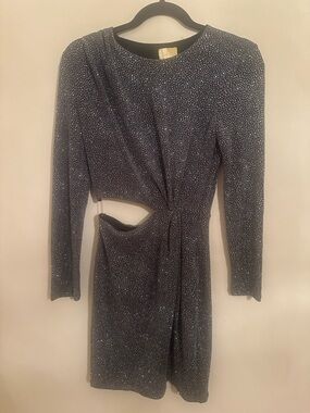 H&M  Cutout Long-Sleeve Mini Dress
